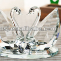 Modelo de cisne de cristal gravado diamante para lembranças de casamento